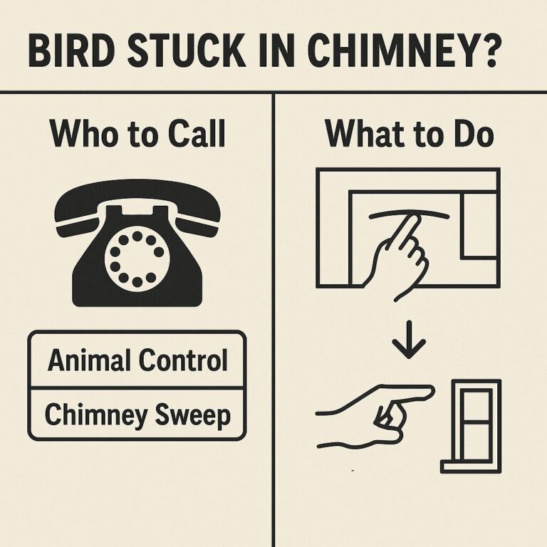 bird stuck in chimney who to call