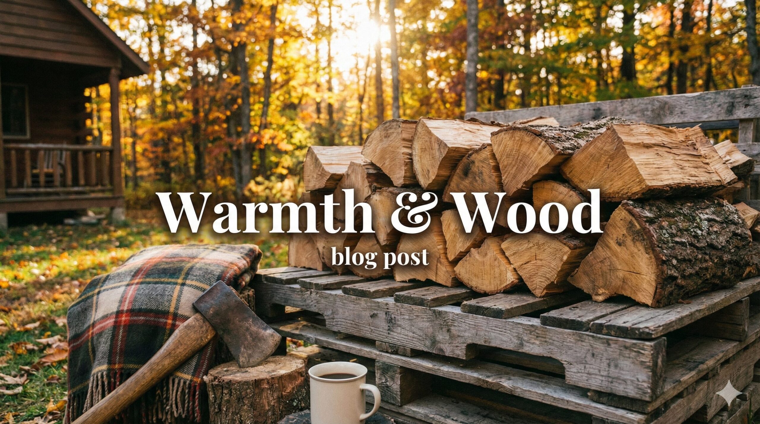 Firewood stacked on pallets