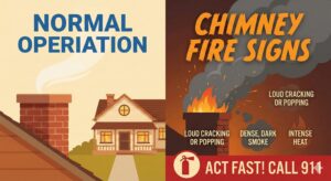 chimney fire signs