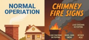 chimney fire signs