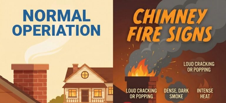 chimney fire signs