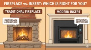 fireplace vs insert
