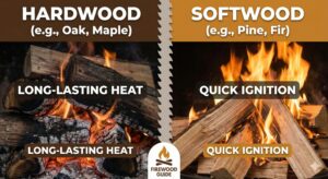 hardwood vs softwood firewood