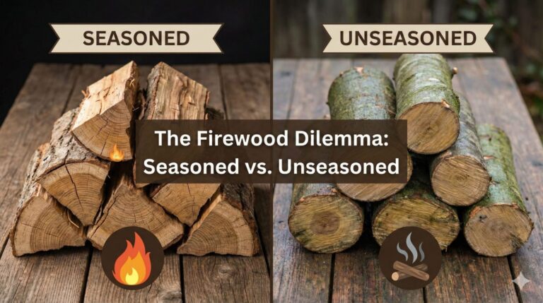 seasoned vs unseasoned firewood
