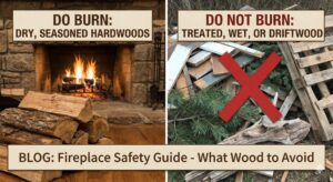 what wood not to burn in fireplace