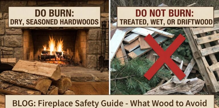 what wood not to burn in fireplace