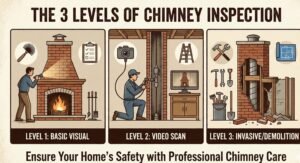 What are the 3 levels of chimney inspection