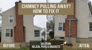 chimney pulling away from house how to fix