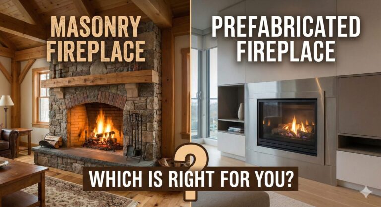 masonry fireplace vs prefabricated