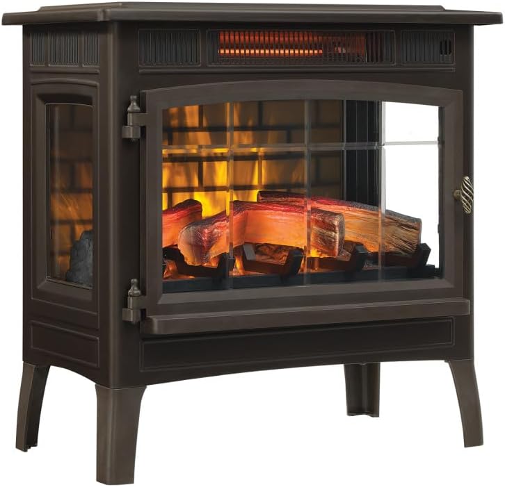 Duraflame 3D infrared electric fireplace stove front view
