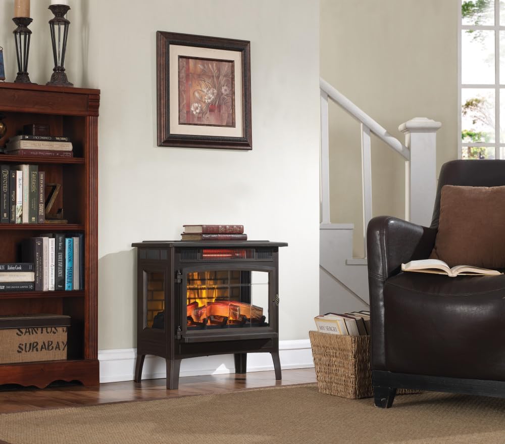 Duraflame electric fireplace stove displayed in a room