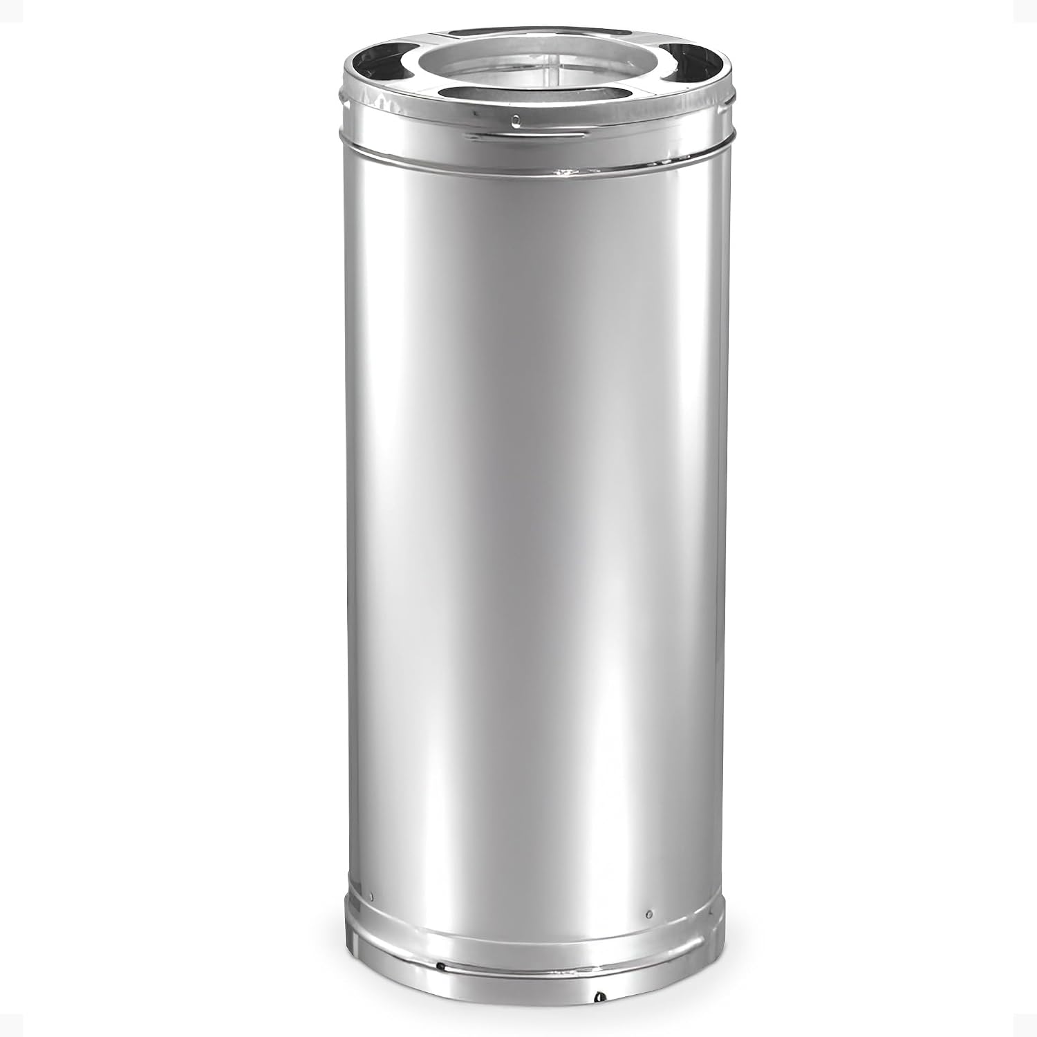 DuraVent 6DP-24 six-inch by 24-inch DuraPlus triple-wall chimney pipe on a white background